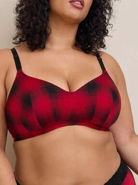 NWT Bra - Torrid Dream Wire-Free Bra 46DD, classic red plaid